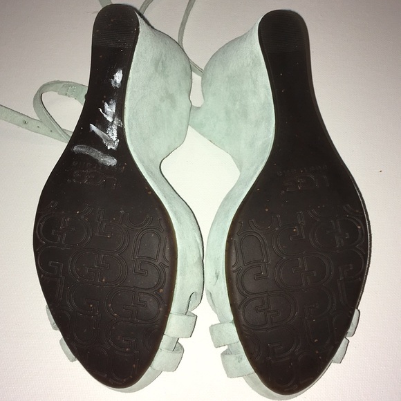 Light blue Ugg Australia suede platform heels - Picture 5 of 5